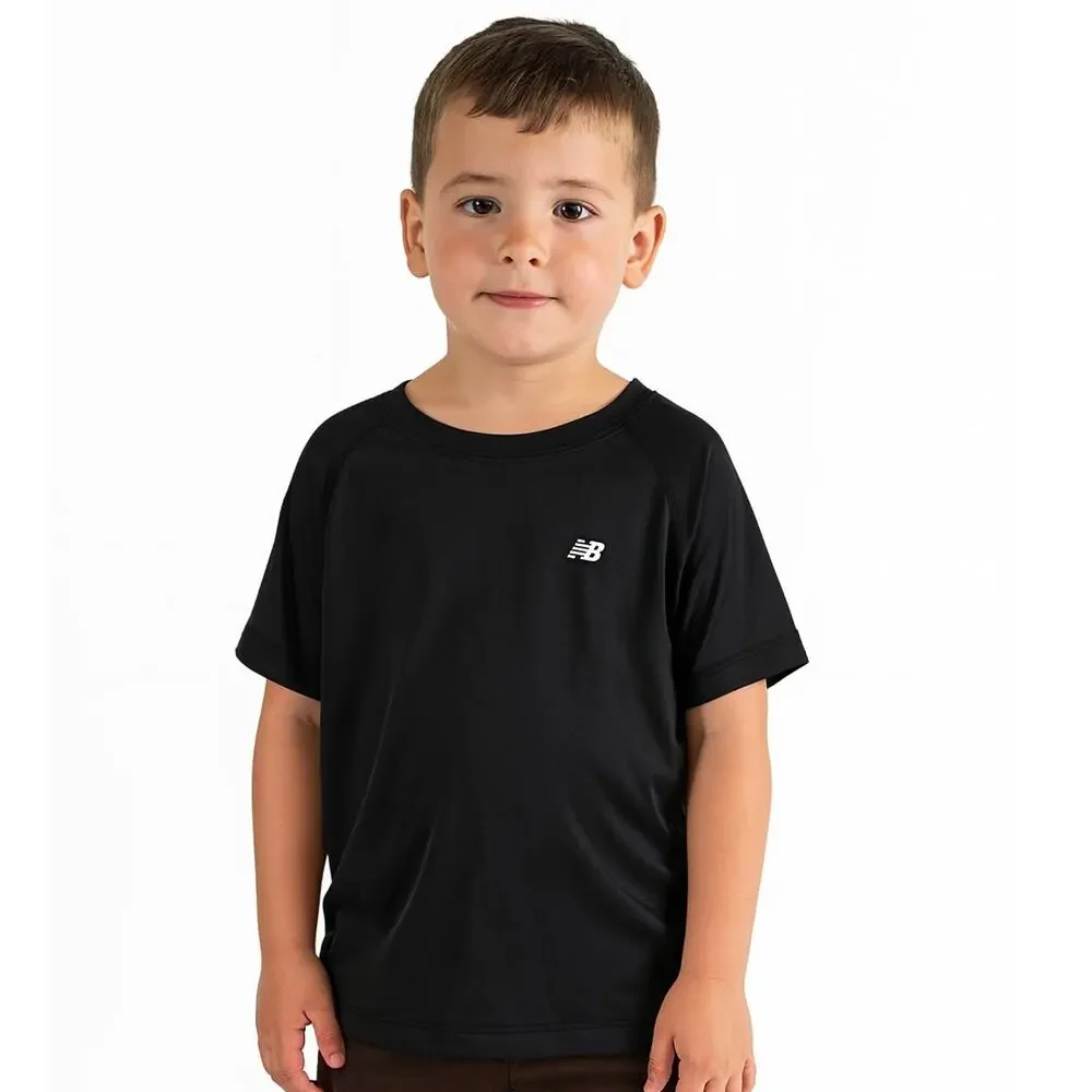 New Balance Boys Black Short Sleeve Performance Tee Shirt - Size 5/6 NWOT